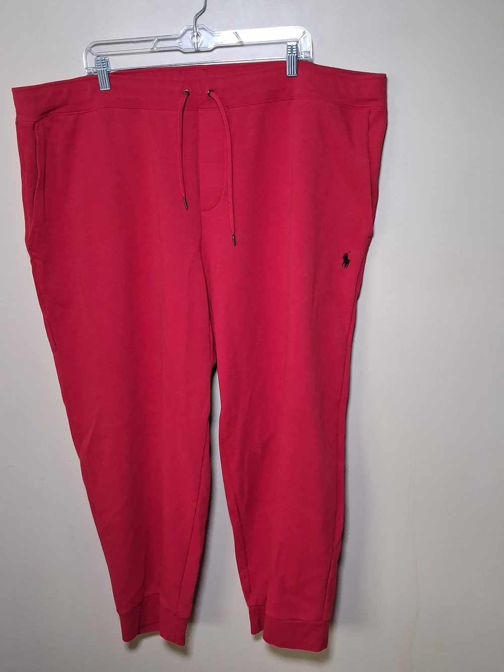 POLO RALPH LAUREN Men’s Red Double Knit Tech Jogger Pants; Size 4XB
